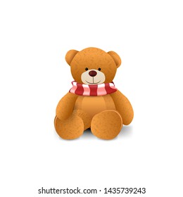 Teddy bear isolated on a white background for your creativity