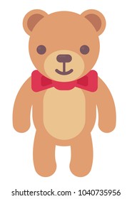 Teddy bear isolated vector illustration