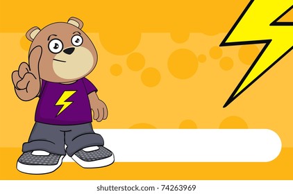 teddy bear kid cartoon background in vector format