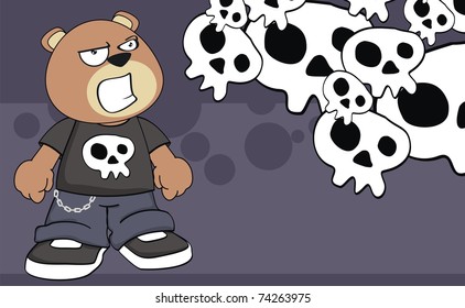 teddy bear kid cartoon background in vector format