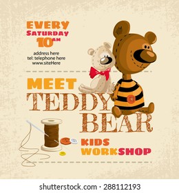 Teddy Bear, Kids Workshop Advertisement