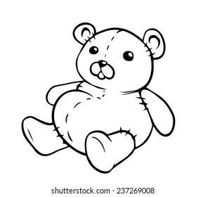 Teddy bear line art