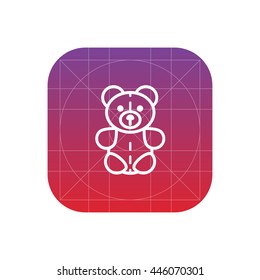 teddy bear line icon