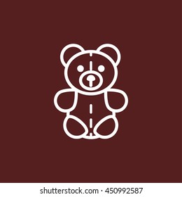 teddy bear line icon