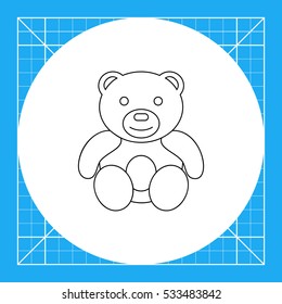 Teddy Bear Line Icon
