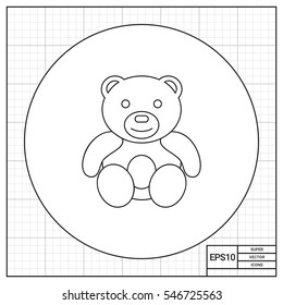 Teddy Bear Line Icon