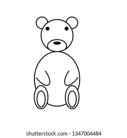 Teddy Bear Line Iconvector Best Line Stock Vector (Royalty Free ...