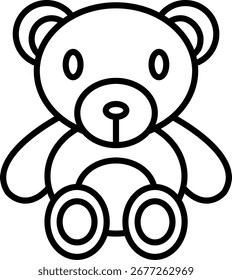 Oso de peluche Línea Vector Icon Design