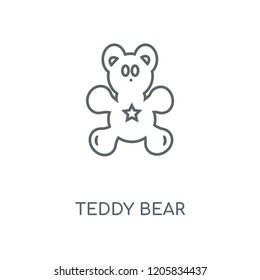Teddy Bear linear icon. Teddy Bear concept stroke symbol design. Thin graphic elements vector illustration, outline pattern on a white background, eps 10.