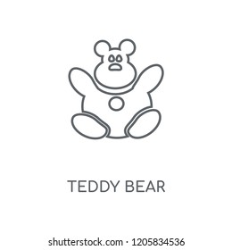 Teddy bear linear icon. Teddy bear concept stroke symbol design. Thin graphic elements vector illustration, outline pattern on a white background, eps 10.