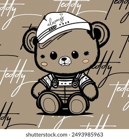 
teddy bear locator pattern for seamless garments