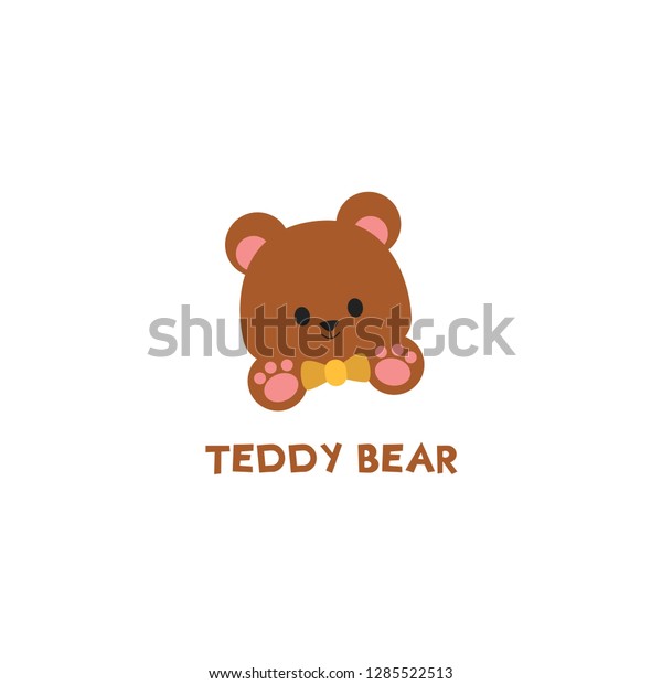 Teddy Bear Logo Design Stock Vector Royalty Free 1285522513