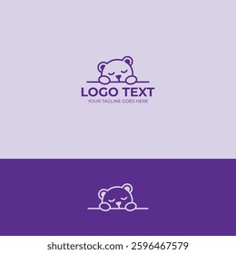 Teddy bear logo design template