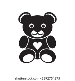 Teddy bear logo icon, vector illustration design