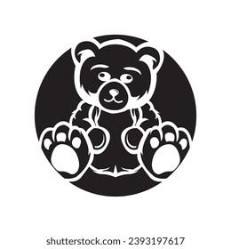Teddy bear logo icon, vector illustration design