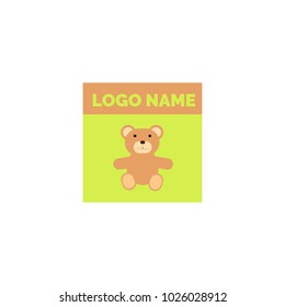 Teddy bear logo, toy logo