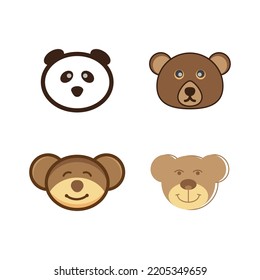 teddy bear logo vector illustration design
