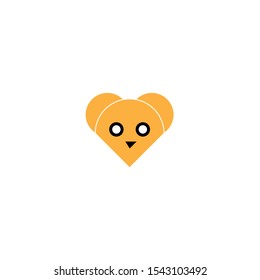 Teddy bear logotype, icon, vector illustration