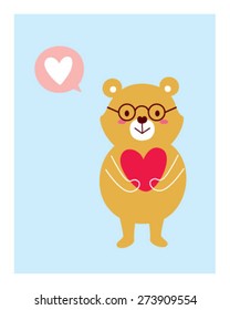 teddy bear love poster