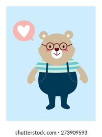 teddy bear love poster