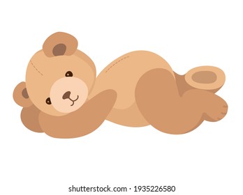 teddy bear laying down