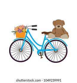 teddy bear on a bicycle