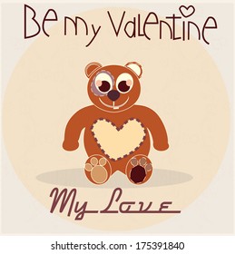 teddy bear on a business proposal san valentine day