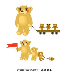Teddy bear on white background