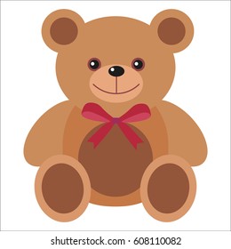 Teddy bear on white background