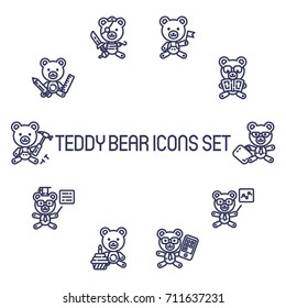 Teddy Bear Outline Set