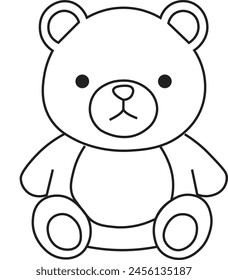 Teddy bear outline vector design
