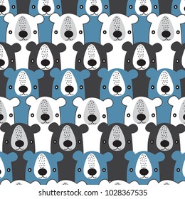 teddy bear pattern vector illustration