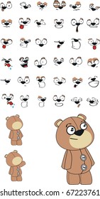 teddy bear plush cartoon in vector format very easy to edit