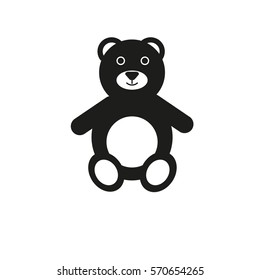 teddy bear plush toy flat icon