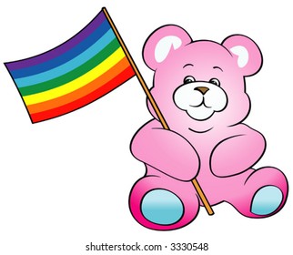 Teddy Bear with Rainbow Flag. You'll find more similar images in my portfolio