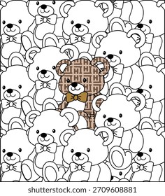 Oso de peluche dicen hola ilustraciones de Arte vectorial 