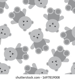 teddy bear seamless pattern, vector illustration