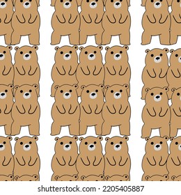 teddy bear seamless pattern vector illustration