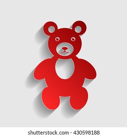 Teddy bear sign illustration