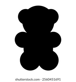 Teddy bear silhouette icon illustration