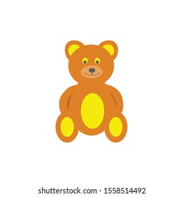 teddy bear simple illustration clip art vector