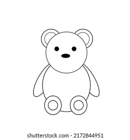 Teddy Bear Sketch Drawing On White Stock Vector (Royalty Free ...