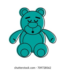 teddy bear sleep related icon image 