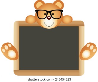 Teddy Bear Teacher with School Board