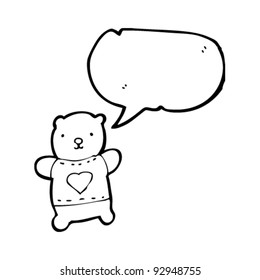 oso de peluche en la caricatura