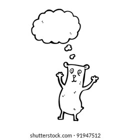 teddy bear with thought bubble