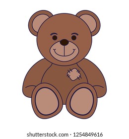 Old Vintage Vector Toy Bear On Stock Vector (Royalty Free) 686277031