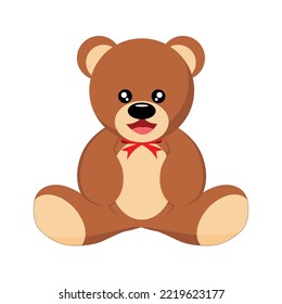 Teddy bear toy cartoon vector illustration graphic design