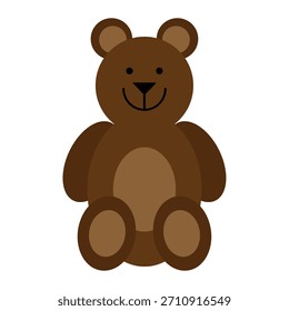 Juguete del oso de peluche, Imagen del Vector del color.