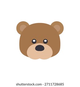 Oso de peluche regalo de juguete lindo suave de peluche símbolo de emoji símbolo icono de Ilustración vectorial aislado plano